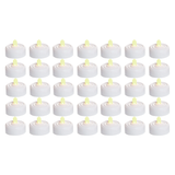 Premier Realistic and Bright White Flickering Flameless LED Tea Light Candles For Halloween, Weddings, Festivals, Decoration, and Christmas etc