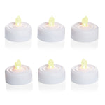Premier Realistic and Bright White Flickering Flameless LED Tea Light Candles For Halloween, Weddings, Festivals, Decoration, and Christmas etc