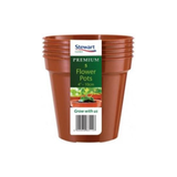 Stewart Plastic  Garden Flower Plant Pots & Sucers - Different Ranges,Clear,Terracotta - Sizes & Pack of