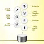 Tealights White Bolsius 8 Hour Burn Time Sustainable Premium Quality Pack of 45