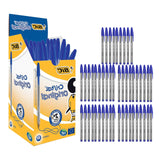 BIC Cristal Medium BallPoint Pens Smudge-free 1.0MM Biros Blue Pen Office