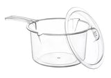 Easy Cook Large Sauce Gravy Milk Pan Microwave Saucepan With Lid 0.9L Clear