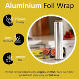 Aluminium Kitchen Tin Foil Roll 75 Metres, Alu Wrap 300mm, 450mm Food Wrap