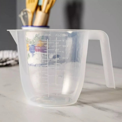 Measuring Jug Plastic Kitchen Bar Baking Cooking Stackable Handle 2L