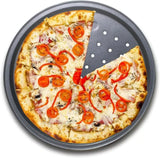 Pizza Pan 33cm Non-Stick Baking Round Oven Vented Crisper Dish Coating Holes