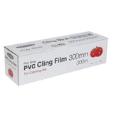 Catering Cling Film - Kitchen Cling Film Food Wrap Rolls Plastic Film | Catering Cling Film 300mm| Clear PVC Kitchen Film Poly Wrap for All Food Wrapping, Commercial Use