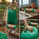 Heavy Duty Green Bin Bags Roll For Garden Waste Sacks Rubbish Grass Refuse 100L
