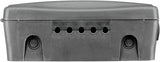 Masterplug 8m Weatherproof Box with 4-Gang 10A Extension Lead - Grey/ Black