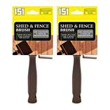 2x Shed Fence Brush Block Multipurpose Paint Paste Wood Decking Wide 10cm x 4cm