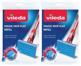 Vileda Magic Mop Sponge Refill Head 3D Floor Cleaning Flat Pad Replacement x 2