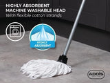 ADDIS Cotton Mop Refill Kitchen Floor Cleaner Mopping Graphite/Metallic, White