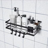2Pcs Bathroom Shower Caddy Shelf Organiser No Drill Wall Mounted Shower Shelves