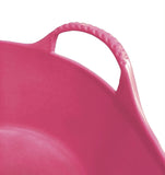 Flexible TubTrug Shallow 15L Flexi Tub Trugs Horse Feeding Bucket - Pink