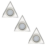 LED Under Cabinet Cupboard Kitchen Triangle Puck Light Kit Warm White 3Pc - 9Pc