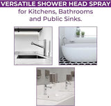 Double Tap Bath Sink Shower Head Hose Spray Hairdresser Pet Push On Mixer