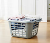 Plastic Laundry Basket Hamper Washing Clothes Storage Bin 24L Addis Metallic