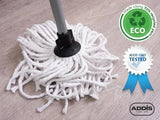 ADDIS Cotton Mop Refill Kitchen Floor Cleaner Mopping Graphite/Metallic, White