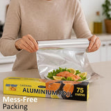 Aluminium Kitchen Tin Foil Roll 75 Metres, Alu Wrap 300mm, 450mm Food Wrap