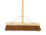 Outdoor Broom With Handle Natural Platform Brush For Sweeping Yard Garden 18''