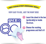 Laundry Detergent Sheets Washing Machine Dissolve Handwash Cleaning Clothes x 30