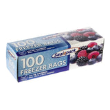 100 Freezer Bags Large For Food Storage Bags With Tie Handles 100PK 26CM X 40cm