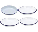 Falcon Traditional Genuine Enamel Rice / Pasta Deep Plate White 18cm - 24cm