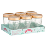 Kilner Canning Glass Jars 6pc Wide Mouth Containers Preserve Jars 350ml