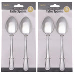 Basiks Stainless Steel Tablespoons Kitchen Cutlery Dining Tableware Pack Of 8