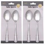 Basiks Stainless Steel Tablespoons Kitchen Cutlery Dining Tableware Pack Of 8