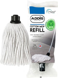 ADDIS Cotton Mop Refill Kitchen Floor Cleaner Mopping Graphite/Metallic, White