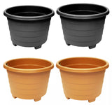 Garden Plant Round Plastic Pot Flower Planter Indoor Outdoor Container 32-39cm