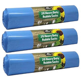 Rubble Sacks Blue Garden Rubbish Waste Heavy Duty Strong Bags Outdoor 40L