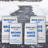 White Deicing Rock Salt Grit Weed Killer Winter Snow Ice Driveways Road Gritting