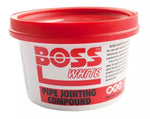 Boss White Pipe Jointing Compound 400g Tub For Non Portable Hot And Cold Water