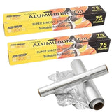 Aluminium Catering Foil Wrap – Strong Heavy Duty Kitchen Foil Roll for Cooking, Baking, Grilling & Food Storage – Non Stick Foil Paper for BBQ, Catering, Freezer & Oven Use - Available in Different Sizes & Packs (300mm x 5m - 450mm x 75m)