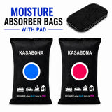 Car Home Dehumidifier Large Reusable Dry Bag Moisture Absorber Pad for Cars, Wardrobes, Bedrooms & Small Spaces 300g - 1000g