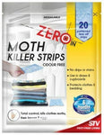 2 x Zero In Clothes Moth Killer Papers 20 Strips Kills adults Larvae And Eggs