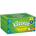 Kleenex Balsam Aloe Vera 80 Facial Tissue Box 2Ply Strong Gentle Soft Pack of 6