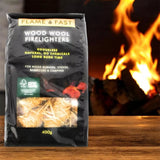 Premium Wood Wool Wax Firelighters Natural ECO Long Burn Fire FSC Bulk 1.2 KG