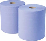 Centrefeed Blue White Rolls 2ply Embossed Kitchen Hand Wipes Paper Towels Tissue