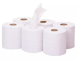 Centrefeed Blue White Rolls 2ply Embossed Kitchen Hand Wipes Paper Towels Tissue
