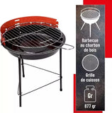 Portable Charcoal BBQ Barbecue Cooking Grill Trolley Picnic Garden Outdoor 33cm Round Patio Cam