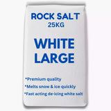 White Deicing Rock Salt Grit Weed Killer Winter Snow Ice Driveways Road Gritting