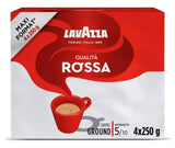Lavazza Qualita Rossa Ground Coffee Arabica And Robusta Beans 4 - 12 x 250g