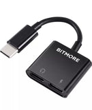 USB C Splitter Audio and Charging 2-in-1 USB Type C Headphone Charger Adapter