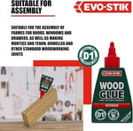 Evo Stik Interior Wood Adhesive Glue Extra Strong Fast Set Clear Bond Inside