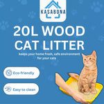 Wood Based Absorbent Cat Litter Animal Comfort Odour Eco-Friendly Wood Pellets 20L - 30L