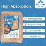 Wood Based Absorbent Cat Litter Animal Comfort Odour Eco-Friendly Wood Pellets 20L - 30L