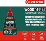 Evo Stik Interior Wood Adhesive Glue Extra Strong Fast Set Clear Bond Inside