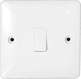 Single Or Double Light Switch 1-3 Gang 2 Way Wall On/Off Switch Polished Chrome